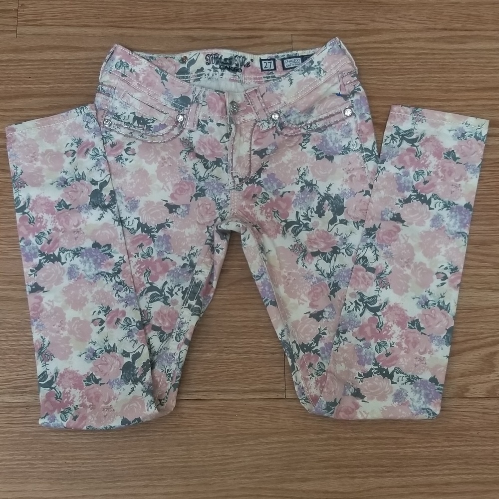 Miss Me Rose Cargo Cuff Skinny Jeans CP4019CK3
